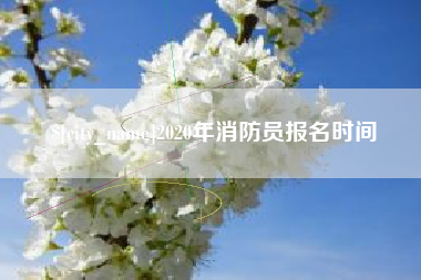 广元2020年消防员报名时间