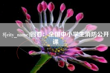广元回看：全国中小学生消防公开课