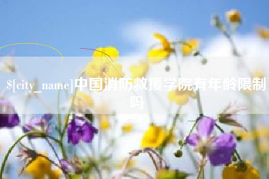 广元中国消防救援学院有年龄限制吗