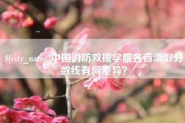 广元中国消防救援学院各省录取分数线有何差异？