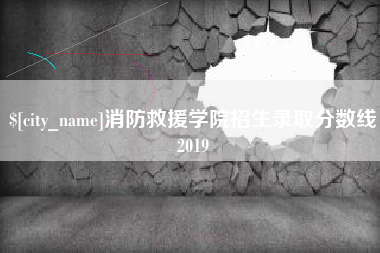 广元消防救援学院招生录取分数线2019