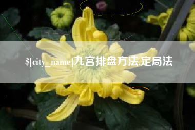 广元九宫排盘方法,定局法