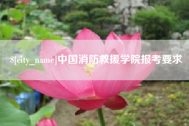 广元中国消防救援学院报考要求