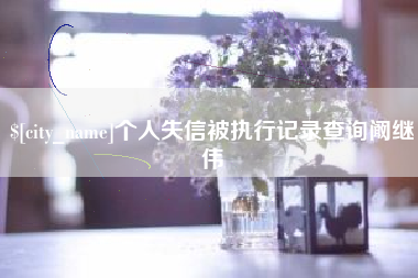 广元个人失信被执行记录查询阚继伟
