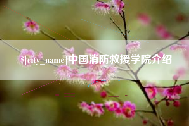 广元中国消防救援学院介绍