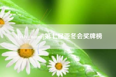 广元第七届亚冬会奖牌榜