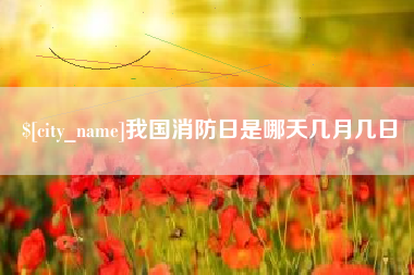 广元我国消防日是哪天几月几日