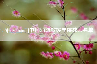 广元中国消防救援学院教师名单