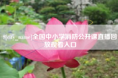 广元全国中小学消防公开课直播回放观看入口