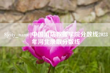 广元中国消防救援学院分数线2023年河北录取分数线