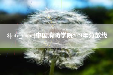 广元中国消防学院2024年分数线