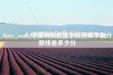 广元中国消防救援学院河南录取分数线是多少分