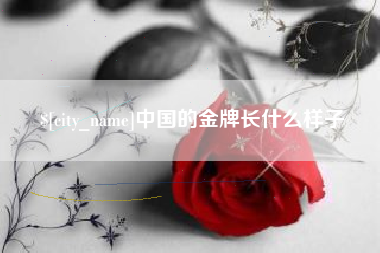 广元中国的金牌长什么样子