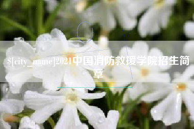 广元2021中国消防救援学院招生简章