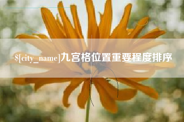 广元九宫格位置重要程度排序