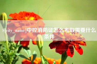 广元中控消防证怎么考取需要什么条件